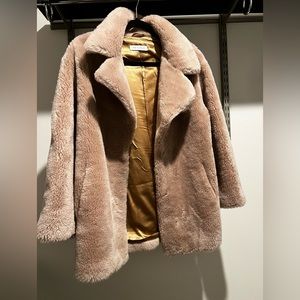 The Curated Shearling Coat in Beige